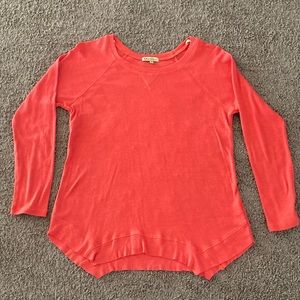 Democracy Scoop Neck Flowy Sweater Size M Orange